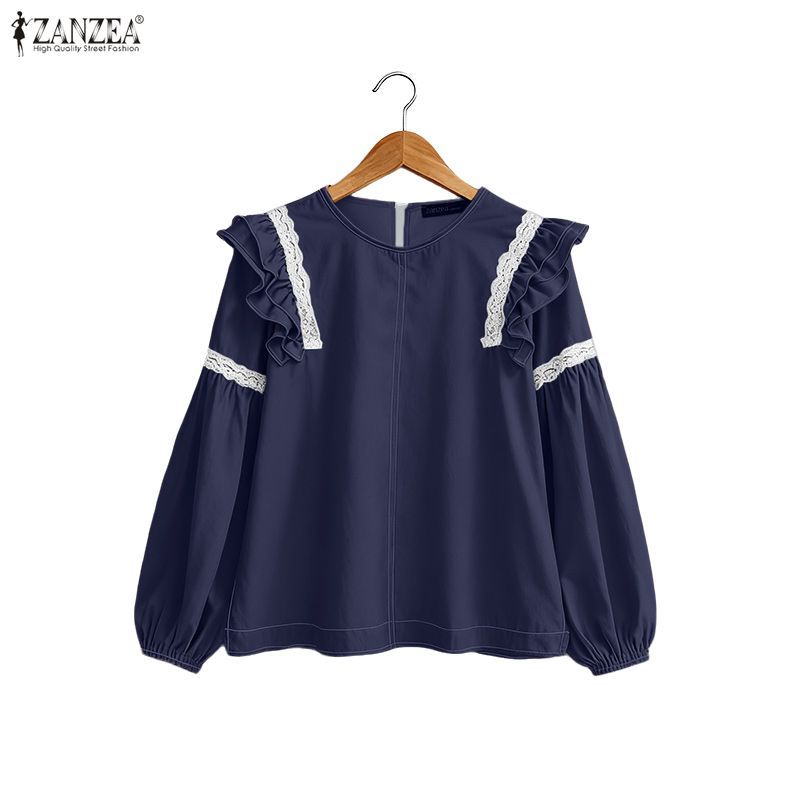 ZANZEA เสื้อเบลาส์ดีไซน์เรียบหรูสำหรับผู้หญิง