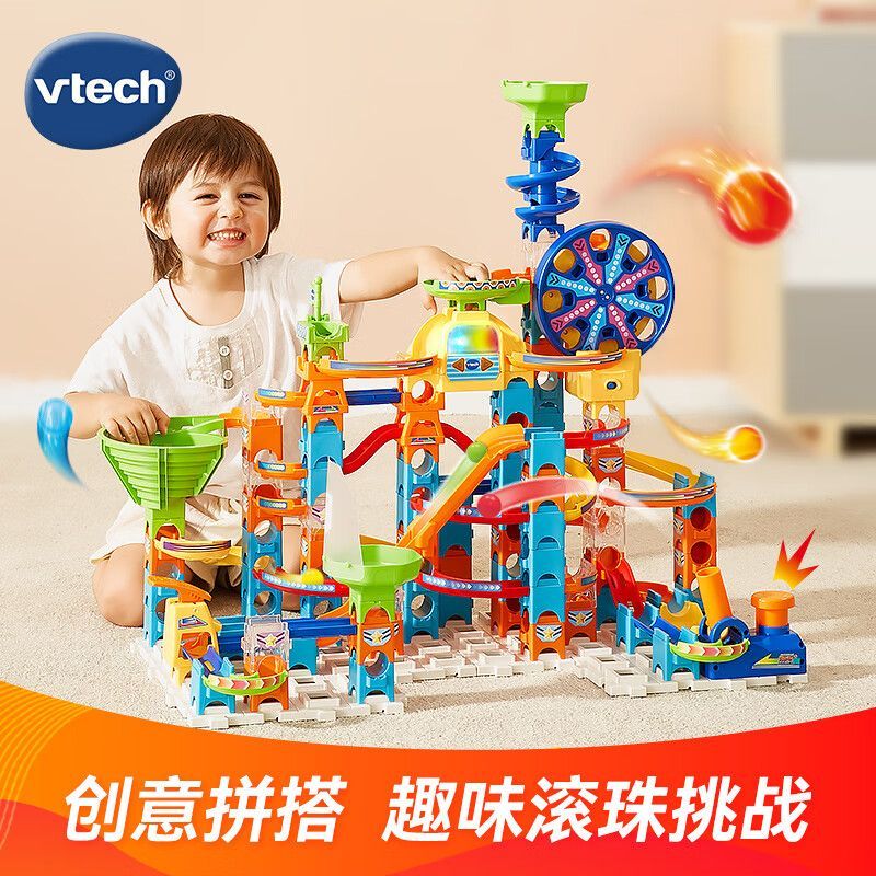 ♡เด็ก Rollerball Track ของเล่นการศึกษา Breakthrough ผจญภัยอนุภาค Building Blocks Marble สไลด์ประกอบของขวัญ