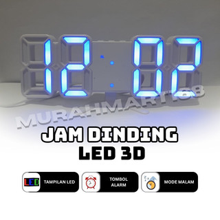 Jam Dinding Digital Alarm 3D Bisa Cek Suhu Temperatur ACCESSGO LED DIGITAL CLOCK Jam Meja Dinding Estetik