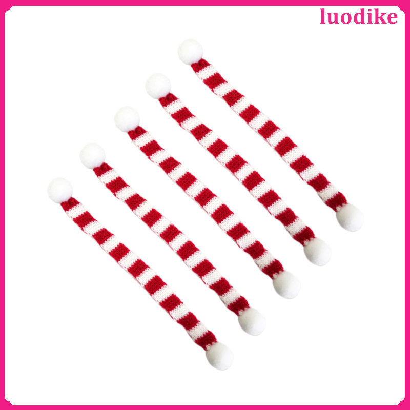 5 PCS ผ้าพันคอคริสต์มาสผ้าพันคอลายผู้หญิงถักตกแต่งคอสําหรับฤดูหนาว Xmas เครื่องประดับ luodike