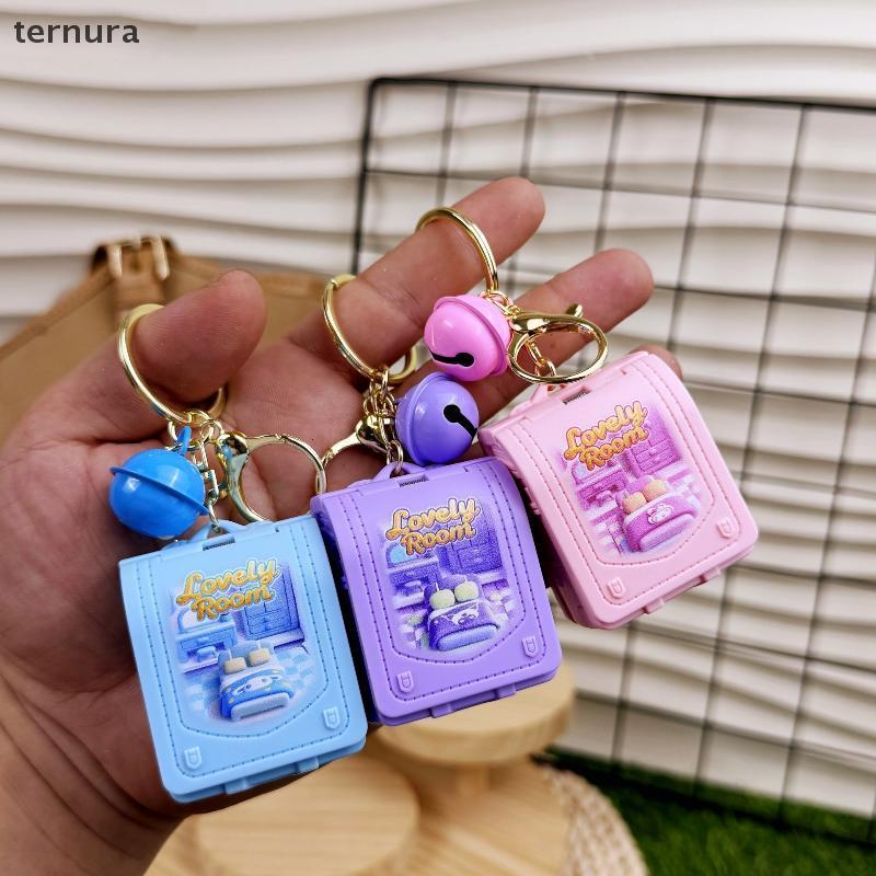 Ternura น่ารักการ์ตูน 3D พับ Popup พวงกุญแจ School-Theme Miniature พวงกุญแจขนาดเล็ก Oys สําหรับทุกวัยเพื่อนใหม่