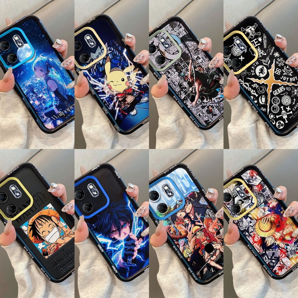 เคส infinix NOTE 50S 50X 50Pro+ ตัวละครอนิเมะสีดํา เคสโทรศัพท์ซิลิโคนอ่อนนุ่ม YXHS