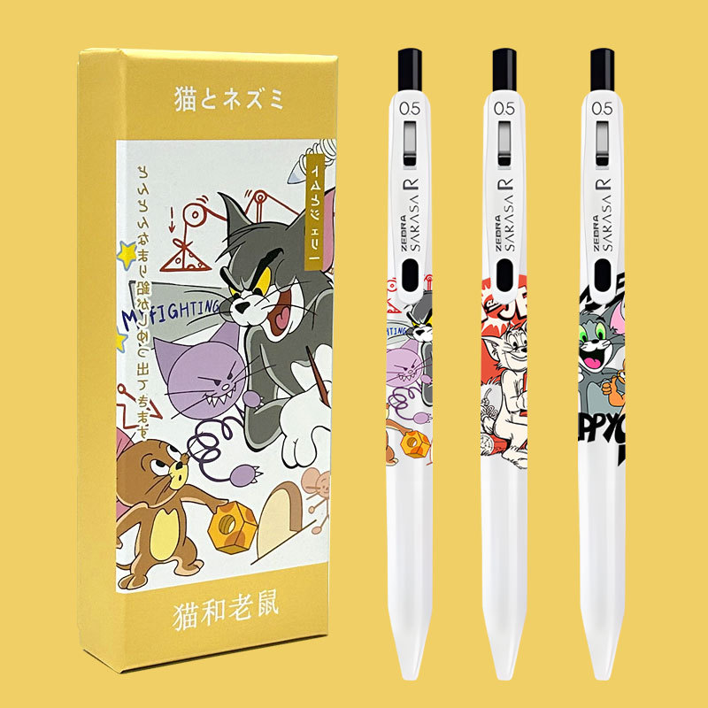 [Tom Cat] Japan ZEBRA ZEBRA Cat and Mouse DIY Limited Gel Pen JJ29 Press Black 0.5mm Fountain Pen