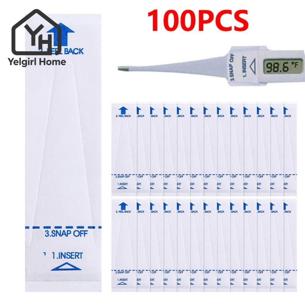 YELGIRLB 100PCS Digital Probe Covers, Hygienic สะดวกเครื่องวัดอุณหภูมิ Probe Cover, คุณภาพสูงปลอดภัย