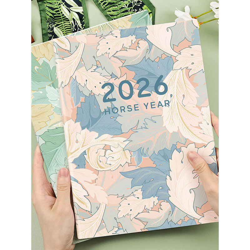 planner 2026 แพลนเนอร์ 2026 2026 สมุดโน๊ตเลขาทํางานรูปแบบใหม่แผนรายเดือนกําหนดการหนังสือปฏิทิน สมุดบ
