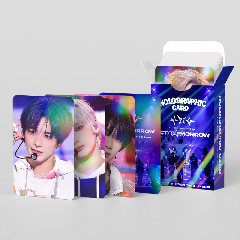 124pcs ACT TOMORROW ATEEZ ขี้เถ้าเลเซอร์แสงโฮโลแกรม Lomo การ์ด GOT7 Jackson Wang Photocards YOI Karm
