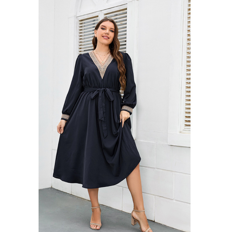 XL-4XL ผู้หญิงชุดลําลองพลัสขนาดกระโปรงยาวสุภาพสตรีใหญ่