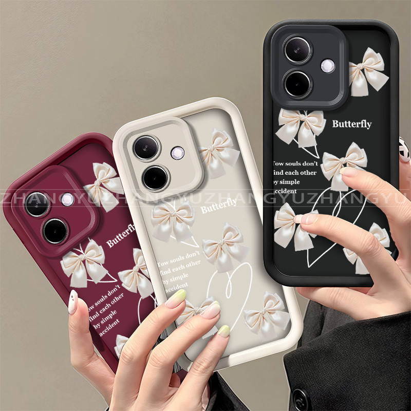 เหมาะสําหรับ OPPO A5 2025 A5X 4G 5G A5 PRO เคสโทรศัพท์ผีเสื้อโบว์ anti drop ถุงลมนิรภัยซิลิโคน TPU soft shell 024