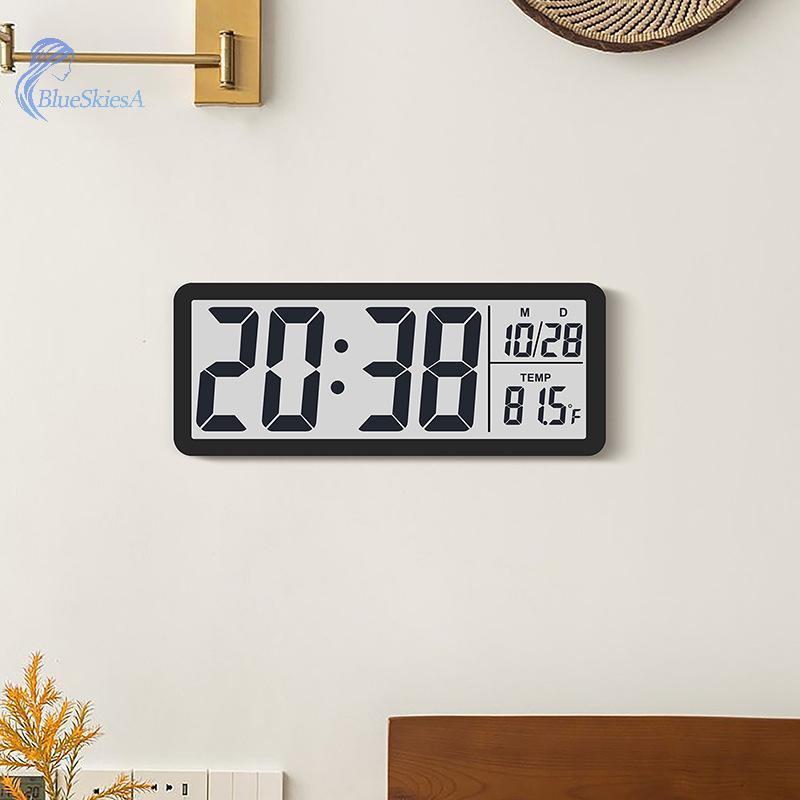 BL มัลติฟังก์ชั่แบตเตอรี่ขับเคลื่อน LCD Digital Wall Clock อุณหภูมิเวลาวันที่นาฬิกาตั้งโต๊ะ 12/24H น