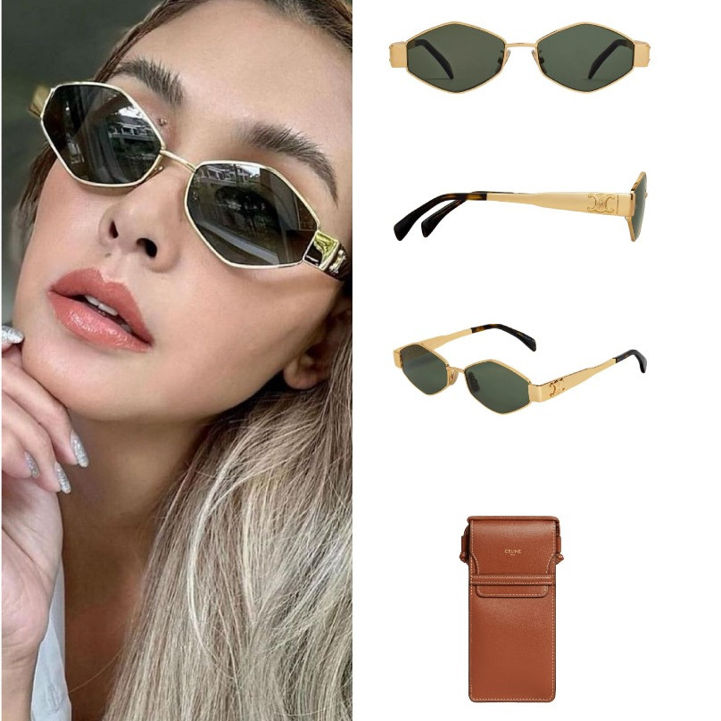 แว่นกันแดด CELINE รุ่น Triomphe Metal 02 รหัสCL40254U ของแท้รับประกัน1ปี  !!Verry Rare!! !!Verry Rare!! !!Verry Rare!!