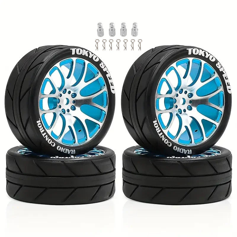 สําหรับ MJX HYPER GO 14304 14303 14302 14301 โลหะล้อยาง 1/14 Rally CNC ความแข็งแรงสูงล้อโลหะความสูงช