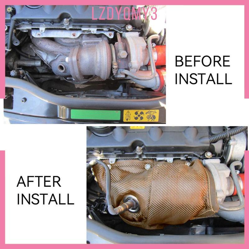 [Lzdyqmy3] Turbo ผ้าห่ม Heat Shield Beanie ฝาครอบหมวกไทเทเนียมรถ Turbo Heat Shield Wrap สําหรับ Coop