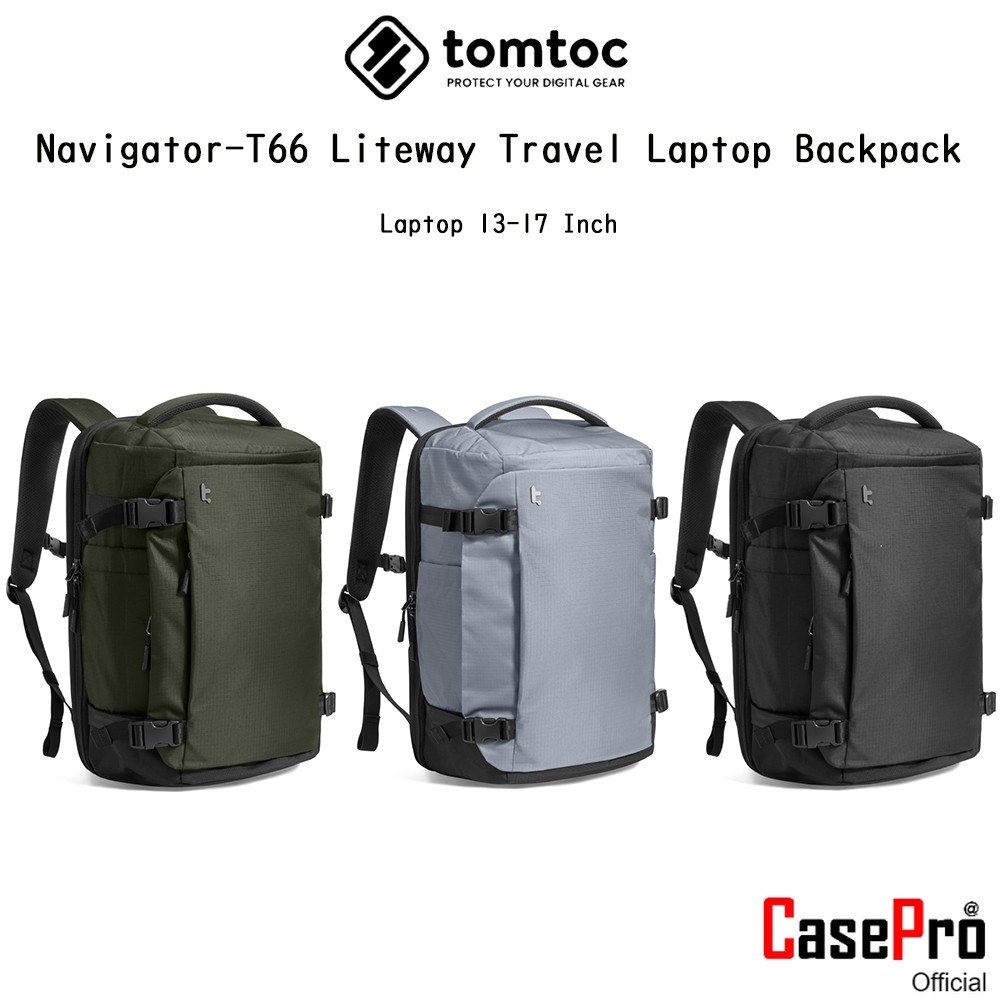 TOMTOC Navigator-T66 Liteway Travel Laptop Backpack กระเป๋าเป้สะพายหลังความจุ28/40ลิตรเกรดพรีเมี่ยม 