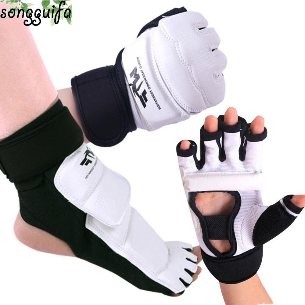 ถุงมือเทควันโดหนังPU สําหรับการฝึกฝนเทควันโด คาราเต้ และมวยไทย ใช้ได้ทั้งผู้ใหญ่และเด็ก