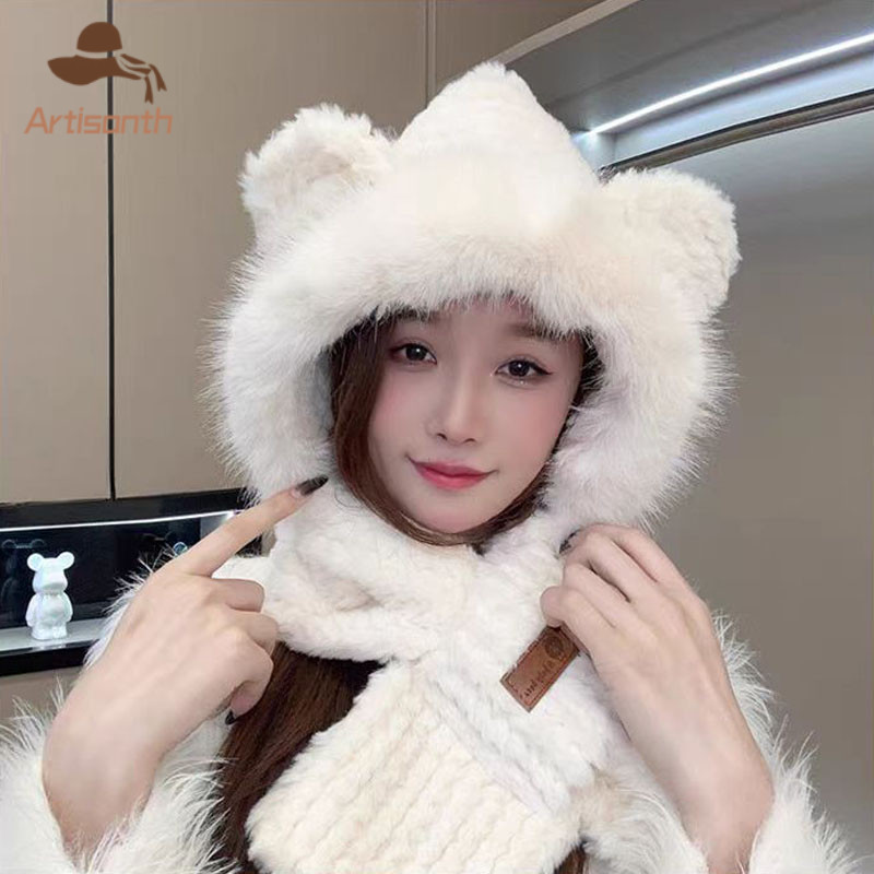 ส่งเร็ว💥หมวกไหมพรม กันหนาว ลายน่ารัก สไตล์เกาหลี หมวกกันหนาว อบอุ่นสวมใส่สบาย สําหรับผู้หญิง.Artisanth - รูปที่ 5