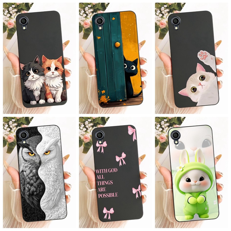 กรณีใหม่สําหรับ Asus ZenFone Live L2 ZA550KL ปลอก X00RD แมวน่ารัก Bowknot การ์ตูนปกอ่อนสําหรับ ZenFo