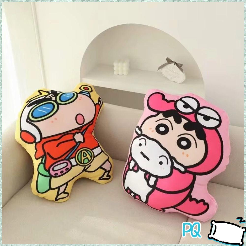 ของเล่นตุ๊กตา PQ Crayon Shin-Chan, หมอนรูปตุ๊กตา 35 ซม., Kawaii Creative Double-Sided พิมพ์โซฟาเบาะ
