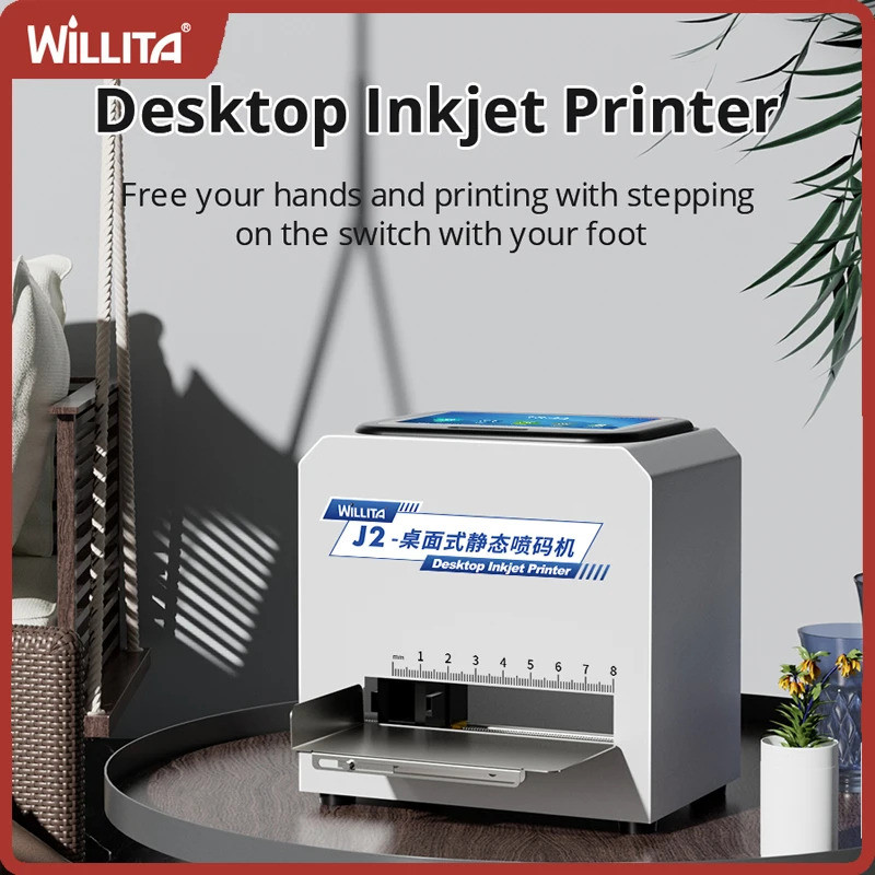 อินเทรนด์ J2 12.7 มม.โต๊ะเครื่องพิมพ์อิงค์เจ็ทแบบคงที่อัจฉริยะ Therma Inkjet Printer Barcode Expiry 