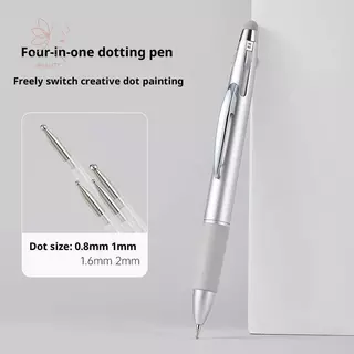 [maybeauty] 4in1 Nail Dotting Pen Nail Art Dotting Tools In ปากกาลูกลื่น Design Nail Art Tip Dot Paint ชุดแต่งเล็บ {TH}