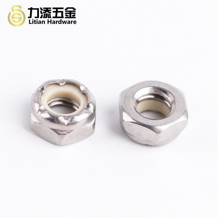 สแตนเลส Anti-Drop ล็อคอ่อนนุชนิ้ว 3048-1616-181 Anti-Loose ไนลอน/Nut// 4-2035 หมวก G0TZ