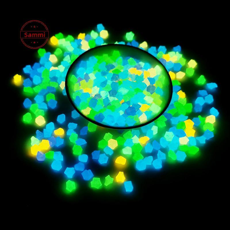 Sammi 300pcs Garden Decor Luminous หินเรืองแสง Dark ตกแต่ง Pebbles Pebble Rocks กลางแจ้งถังปลา Aquarium ตกแต่ง TH - รูปที่ 4