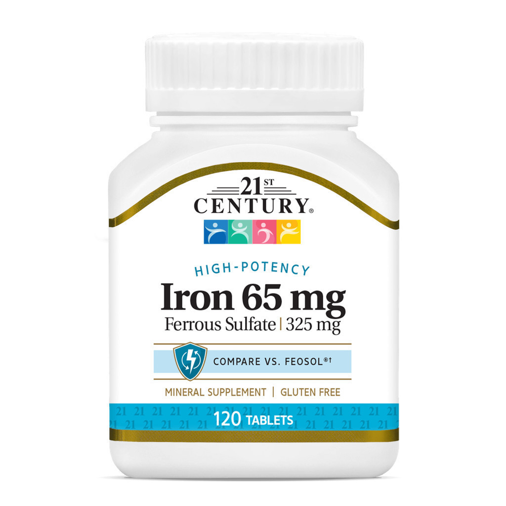 21st Century Iron 65 mg. (120Tablets) ธาตุเหล็ก