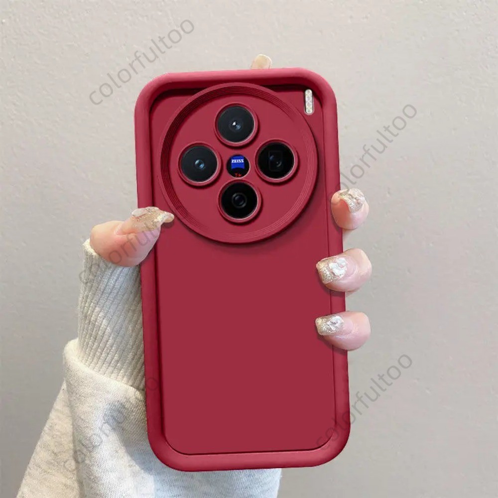 ปลอกสําหรับ Vivo X200 Pro X200Pro X200FE VivoX200 Simple สีทึบซิลิโคนเหลวเคสโทรศัพท์ Macaron Candy สี Angel Eyes Soft TPU กันกระแทกปกหลัง ราคา ถูกที่สุด ดีลบีเคเค แกลเลอรีภาพที่ 5