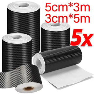 1/3/5Rolls 3D สติกเกอร์ฟิล์มป้องกันกันชนประตูรถคาร์บอนไฟเบอร…