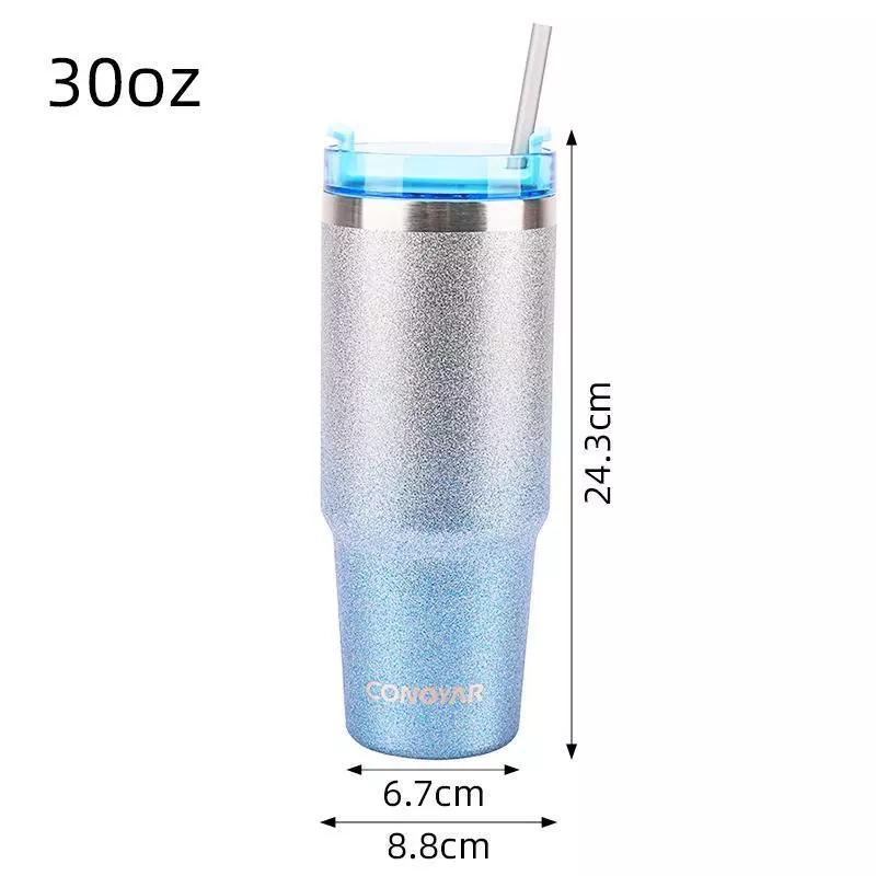 [ซื้อ 1 แถม 1] CONOYAR แก้วเก็บความเย็น สแตนเลสแท้ 304 รับประกันไอน้ำไม่เกาะแก้ว 30ออนซ์ กระติกน้ำในรถ T01291 thumbnail 10
