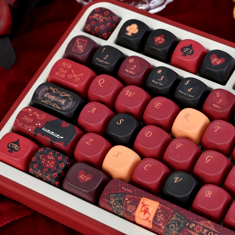 The Queen MOA Profile Cool Keyboard Keycaps Dye Sublimation PBT Keycaps สําหรับคีย์บอร์ดแบบกลไก