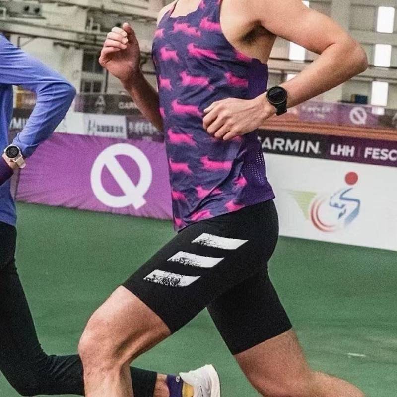 Track and Field High Elastic Training Pant Running Sports Five-Point Tights Breathable Short Elastic