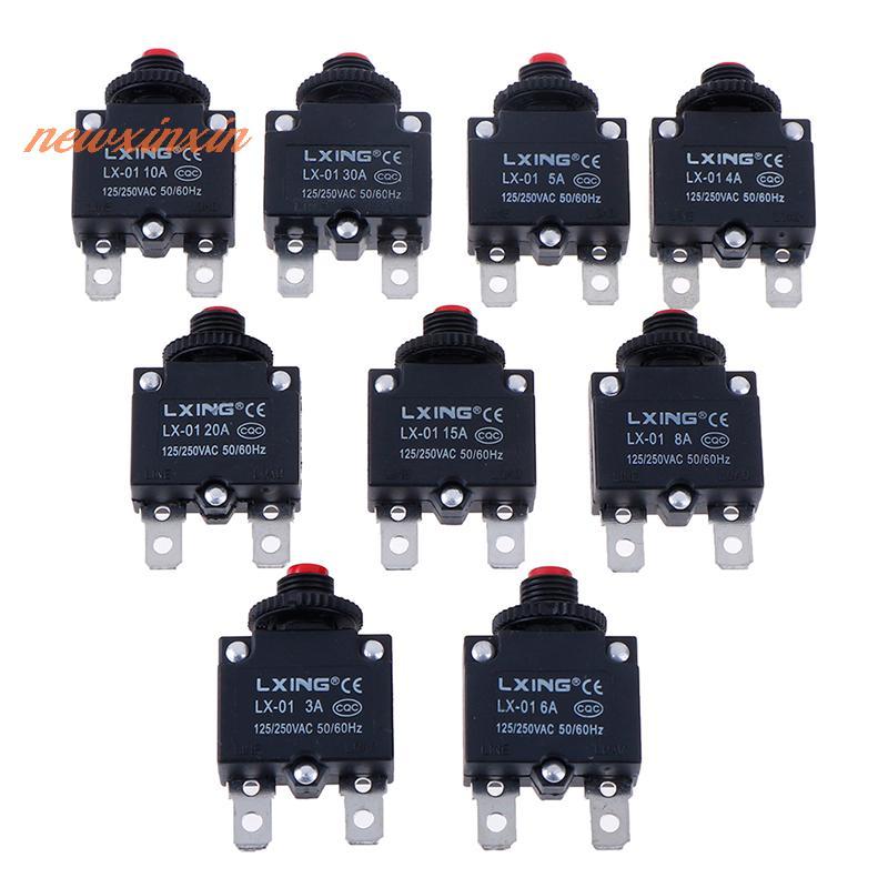 [NT-t] Circuit Breaker Overload Protector Switch Fuse 3A 4A 5A 6A 8A 10A 15A 20A 30A [ใหม่]