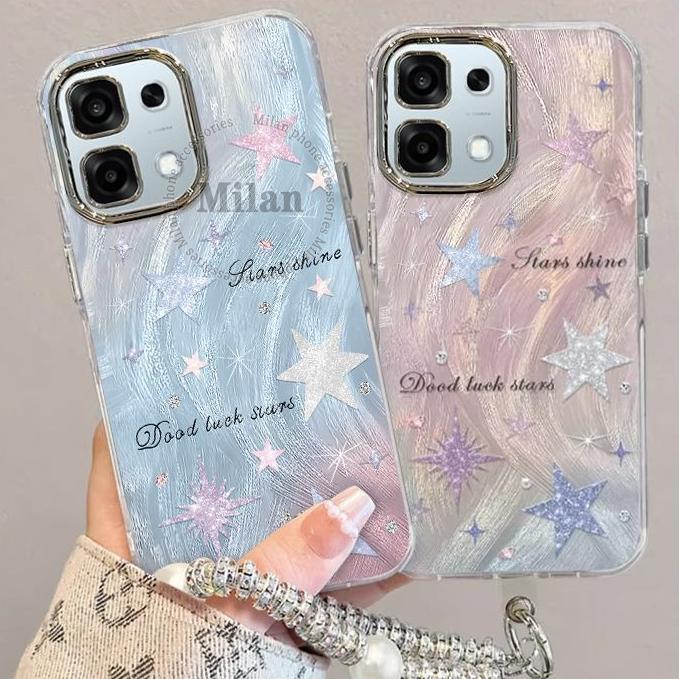 สำหรับเคส OPPO A6 Pro แบบไล่เฉดสีชมพูดาว เคสโทรศัพท์มือถือใหม่ป้องกันการตก พร้อมเลนส์แบบรวมทุกอย่าง เคสแข็งด้าน – โปรปัง