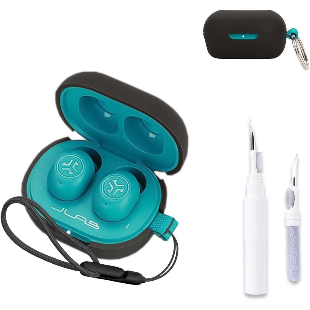 สําหรับ JLab JBuds Mini Case Cover, หูฟังฝาครอบป้องกัน (พร้อมคาราบิเนอร์ + เชือกเส้นเล็ก + ปากกาทําค