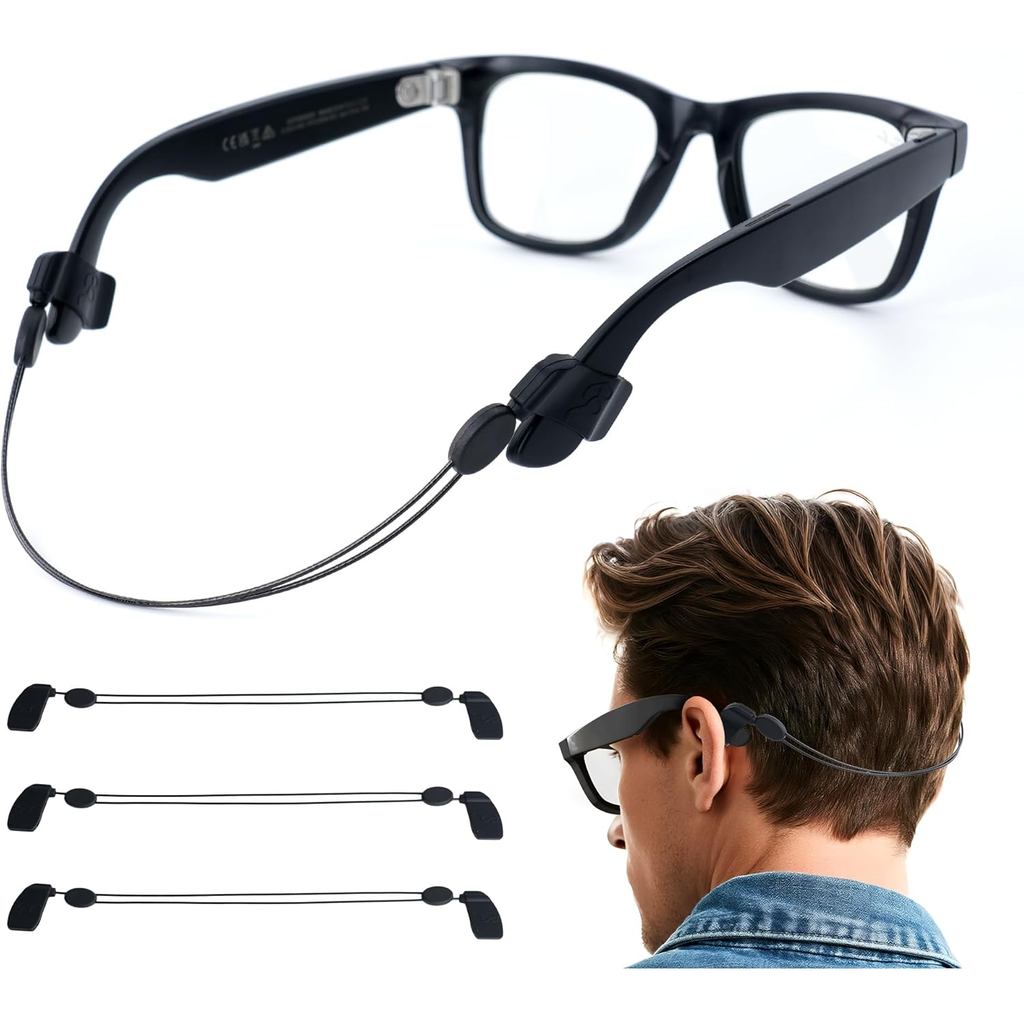 สายคล้องแว่น 3 ชิ้น สำหรับ Ray-Ban Meta Wayfarer/Skyler/Headliner & Gen 2 และ Oakley Meta HSTN, มาพร