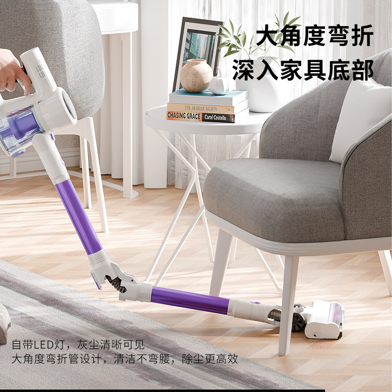 เครื่องดูดฝุ่นในครัวเรือนไร้สายไร้แปรงถ่าน 350W High-Power High-Suction Mite Removal Handheld Stand-