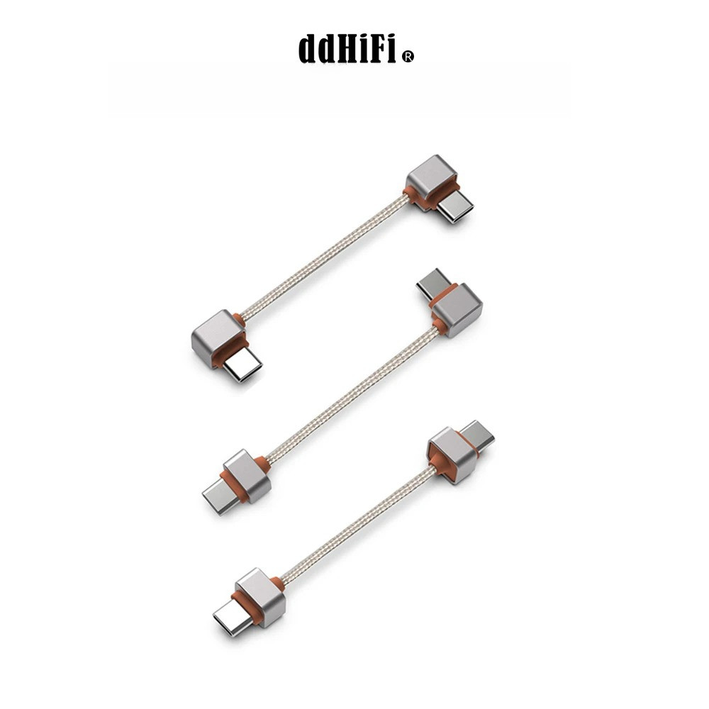 DD ddHiFi TC03SS/TC03SL/TC03LL USB OTG สายถอดรหัสเสียงยืดหยุ่นใช้สําหรับสมาร์ทโฟน L/ขั้วต่อตรงตัวเลือก 8 ซม.
