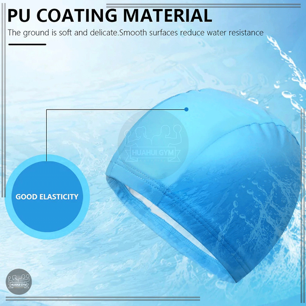 อุปกรณ์ว่ายน้ำ Swimming cap หมวกกันน้ำ ผ้ายืดหยุ่น สวมใส่สบายมาก ไม่อึดอัด สำหรับผู้หญิงและผู้ชาย - รูปที่ 7