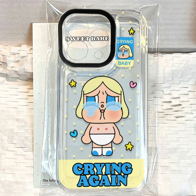 เคสโทรศัพท์ไอโฟน อ้วนร้องไห้ตุ๊กตาเคสโทรศัพท์สําหรับ ไอโฟน 17 มือโปร สูงสุด 17อากาศ 16 15 14 13 12 11 ปลอกกันกระแทก