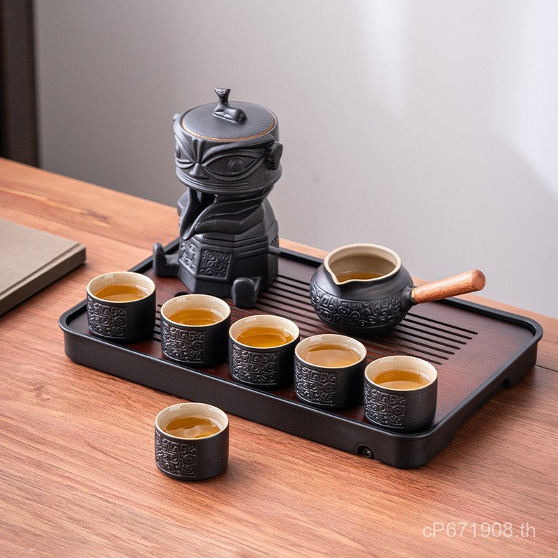 ชุดกาน้ําชาอัตโนมัติ Anti-Scalding หมุน Water Outlet Lazy Samsung Pile ชาในครัวเรือนทํา Handy เครื่อ