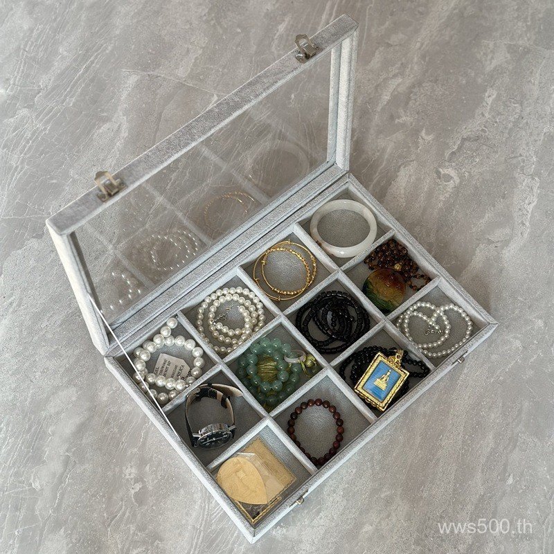 ต่างหูเคาน์เตอร์กล่องเครื่องประดับสร้อยข้อมือคริสตัลกล่องเครื่องประดับสร้อยข้อมือสร้อยคอ High-End Lo