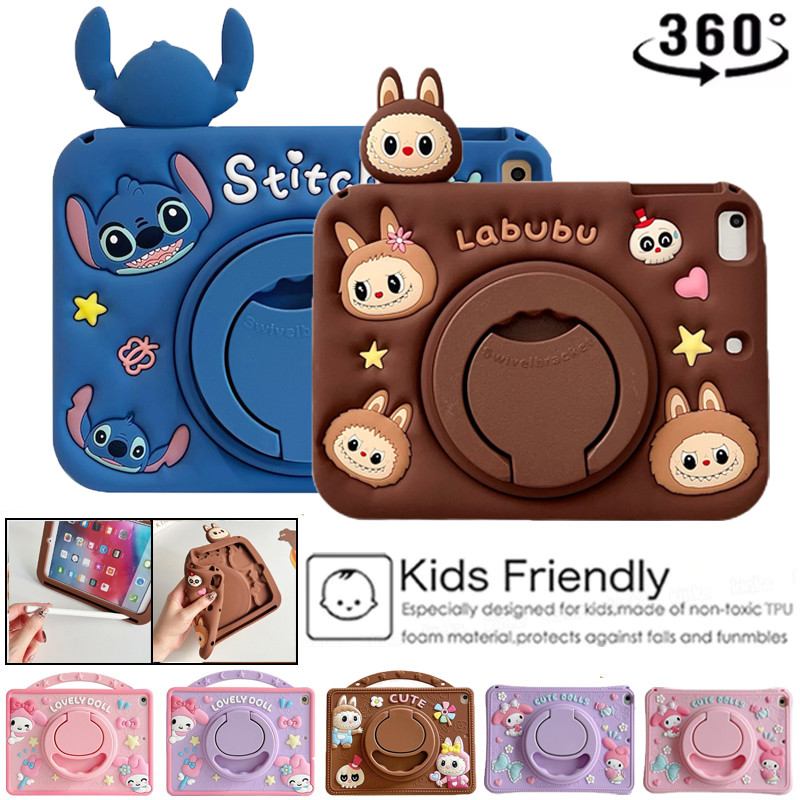 สําหรับ Infinix Xpad 20 XPad 20 Pro 12 "2025 ปลอกเด็กการ์ตูนซิลิโคนอ่อนนุ่มกรณีแท็บเล็ตพร้อมขาตั้งสํ