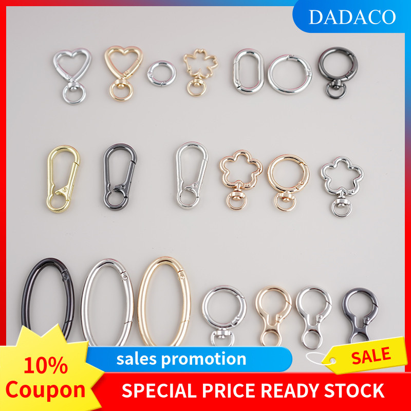 ดาดาโก้ วาไรตี้กระเป๋าอุปกรณ์เสริมกระเป๋าเดินทางฮาร์ดแวร์หัวเข็มขัดโลหะรักหัวเข็มขัดตะขอทองแหวนกุญแจเปิดแหวนฤดูใบไม้ผลิแหวน