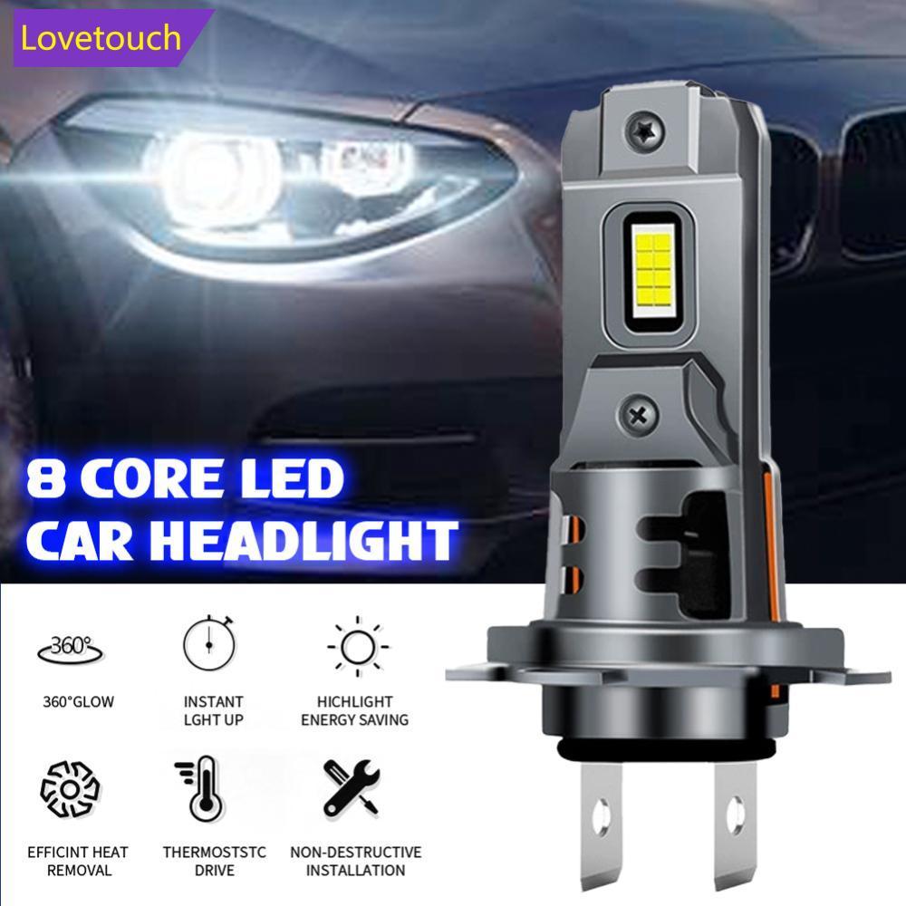 LOVETOUCH H7 LED ไฟหน้าหลอดไฟ Mini 54W 11000LM 6000K CSP อลูมิเนียมสําหรับไฟหน้ารถ 12V รถยนต์ LED โค