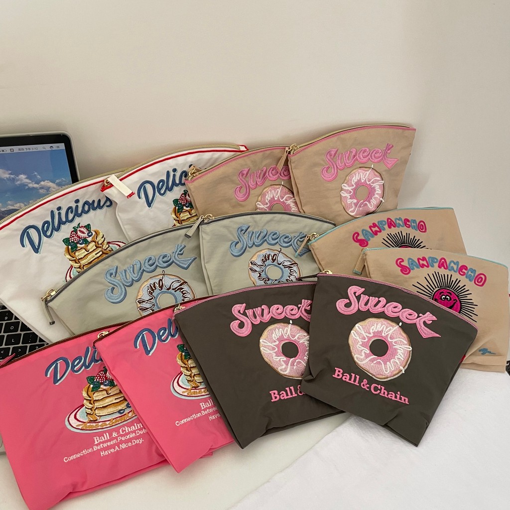 Vauto ญี่ปุ่น กระเป๋าเครื่องสำอางปักไนลอนดีไซน์เฉพาะตัว กันน้ำ สำหรับ 여성