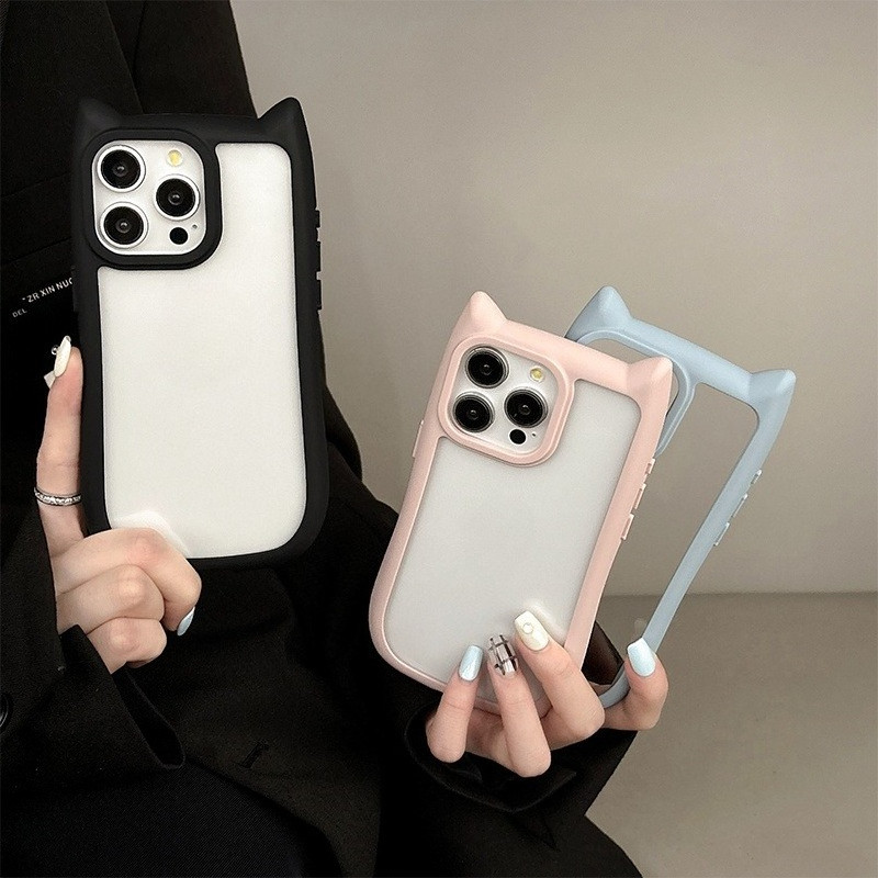 🌸INS🌸 3D Case เคส iPhone 17 เคสไอโฟน 11 15 13 14 12 16 Pro Max XR X XS Max เคสน่ารักตลกสีลูกกวาดกันกระแทกฝาหลัง