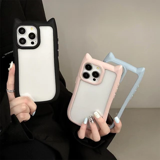 🌸INS🌸 3D Case เคส iPhone 11 เคสไอโฟน 15 13 14 12 16 17 Pro Max XR X XS Max เคสน่ารักตลกสีลูกกวาดกันกระแทกฝาหลัง
