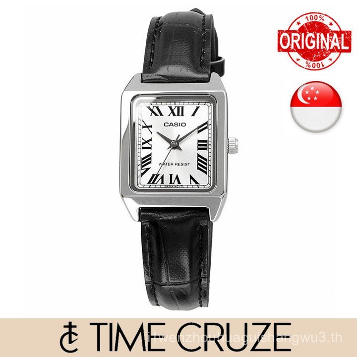 [Time Cruze] Casio LTP-V007 นาฬิกาผู้หญิงหนังสีดํา LTP-V007L-7B1UDF LTP-V007L-7B1 LTPV007L-7B1