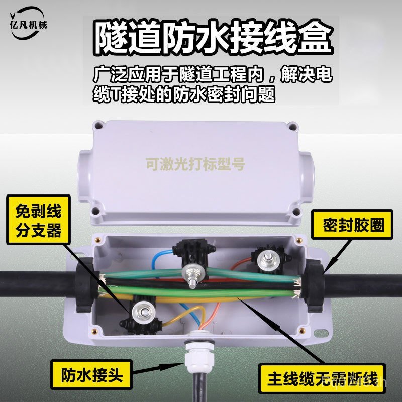 Lighting Junction Box Tunnel Hole YF-SD-T Outdoor Clamp Junction Box Free Waterproof Junction Box RN