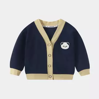 MooDeng Baby เสื้อกันหนาวเด็กหญิง ผ้าลูกฟูก นิ่มใส่สบาย เสื้อแขนยาว สีสดใส น่ารัก กระดุม ลายน่ารัก